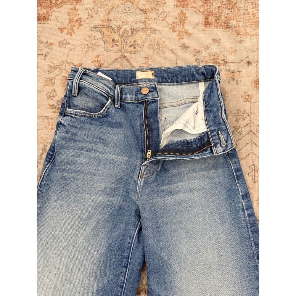 Mother The Hustler Roller High On The Hog Wide Leg Denim Jeans Size 25 - Picture 3 of 10